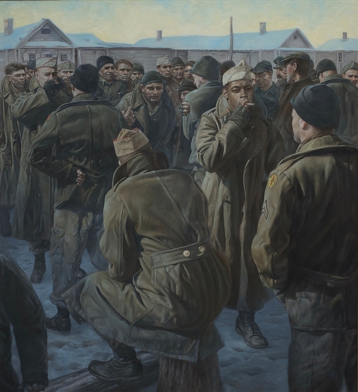 Chris Hopkins - Oil Painter - Tuskegee Airmen - The Long Haul, Alexander Jefferson and Stalag VIIA Chris Hopkins - Oil Painter - Tuskegee Airmen - The Long Haul, Alexander Jefferson and Stalag VIIA